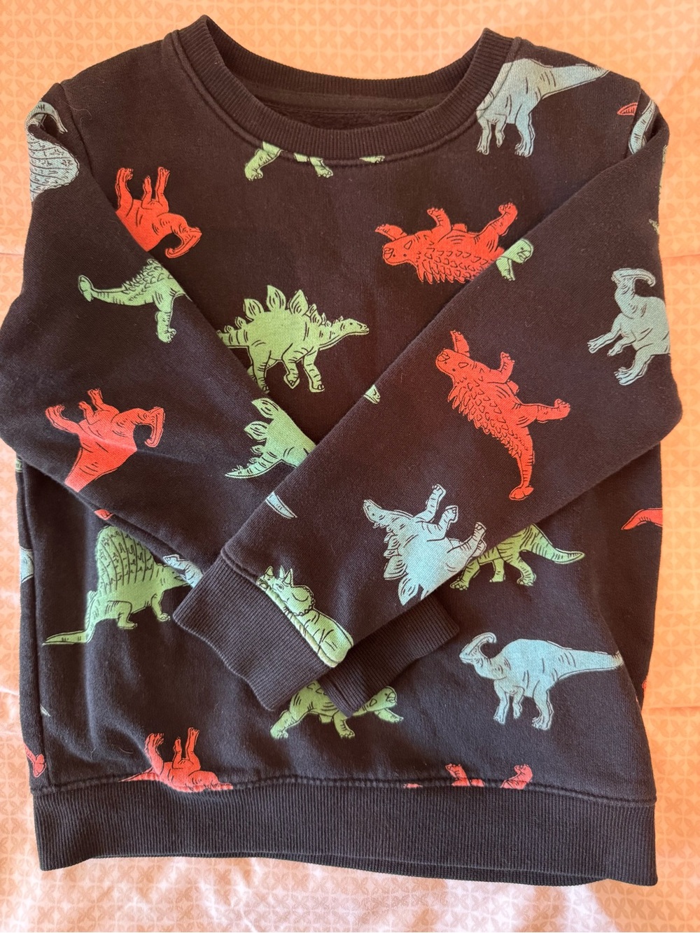 Cat & Jack Toddler Boys’ Black Fleece Crewneck Sweatshirt Size 5T - EUC - Picture 2 of 8